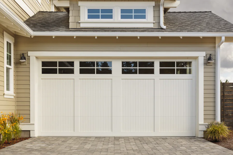 front view of a garage door installed after garage door installation kyle tx